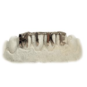 3D Lettering Cut Out Grillz (4 Teeth 14K, Rose Gold)