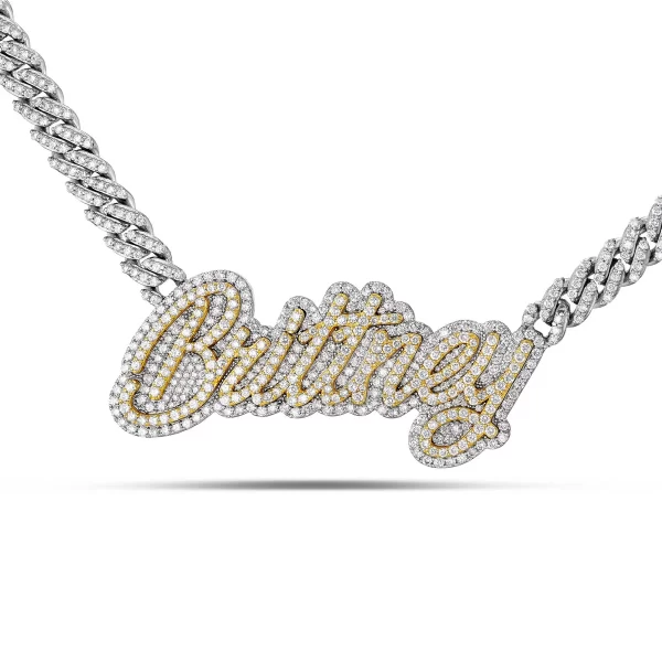 Custom Diamond Name Pendant - Image 3
