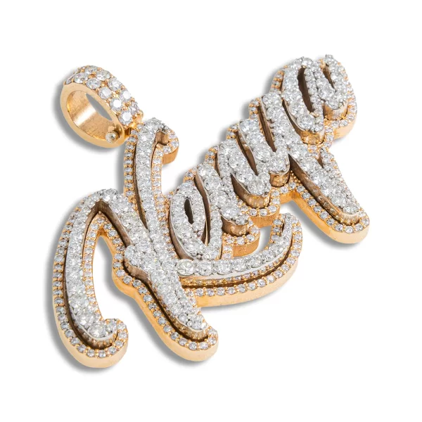 Custom Diamond Name Pendant - Image 2